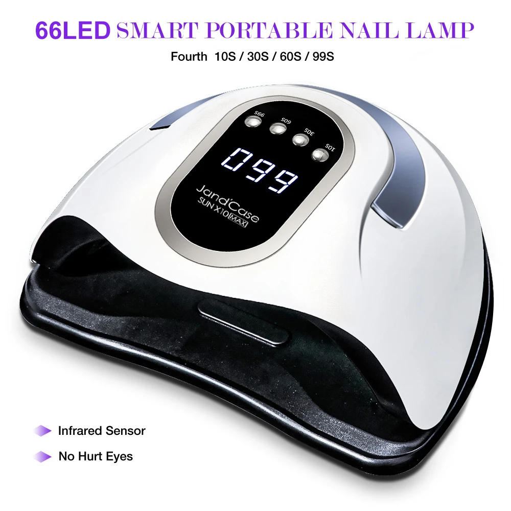 

LED Nail Lamp SUN X10 Max Lampara Equipment Tools 66LEDs 138W Dryers Powerful UV Manicure Machine Large LCD Touch Screen Drying