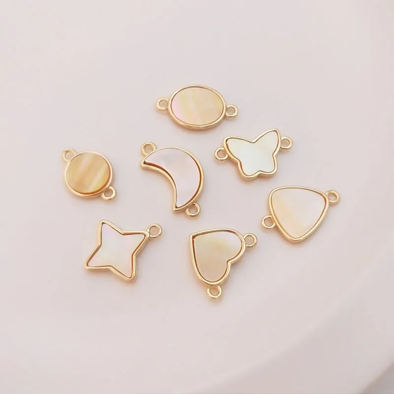 

1Pcs Women Charms Fashion DIY Jewelry Making Female Gift Abalone Shell/Star/Moon/Butterfly/Heart Shaped Pendant