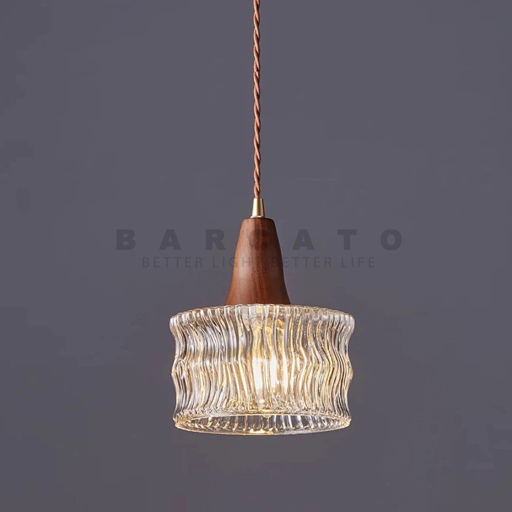 

Подвесные светильники Barcato из дерева и стекла