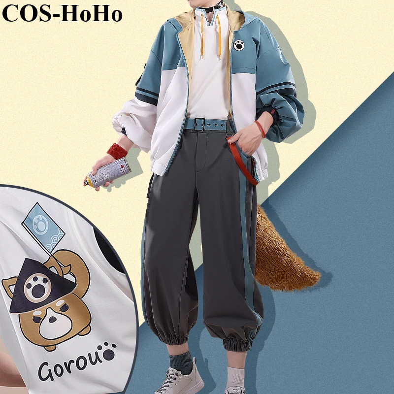 

COS-HoHo аниме Genshin Impact Gorou модный игровой костюм красивая униформа Косплей Костюм Хэллоуин вечевечерние ролевые игры наряд для мужчин