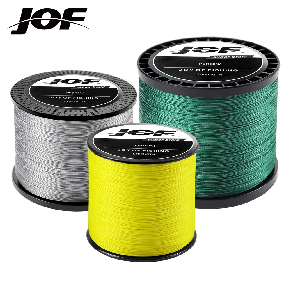 

JOF 12 Strand 8 Strand 4 Strand Braided Fishing Line Super Strong 300M 500M 1000M Multifilament PE Line Saltwater Fishing Tackle