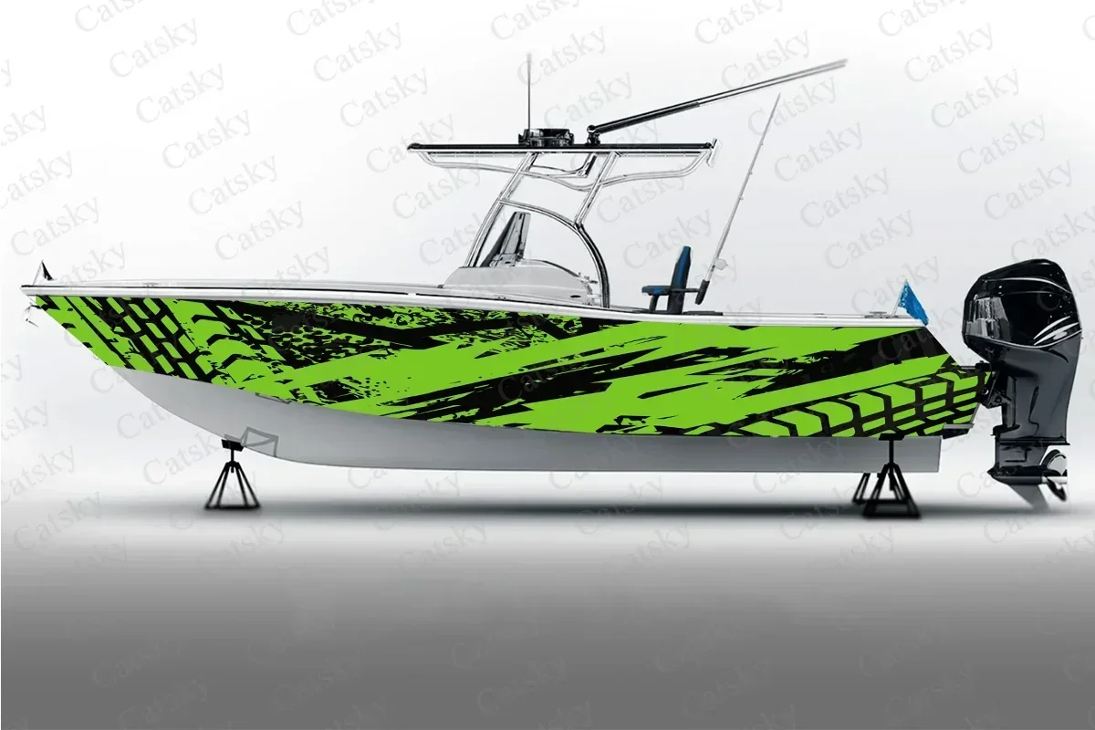 Трек векторная абстрактная нерегулярная графика наклейка на лодку упаковка