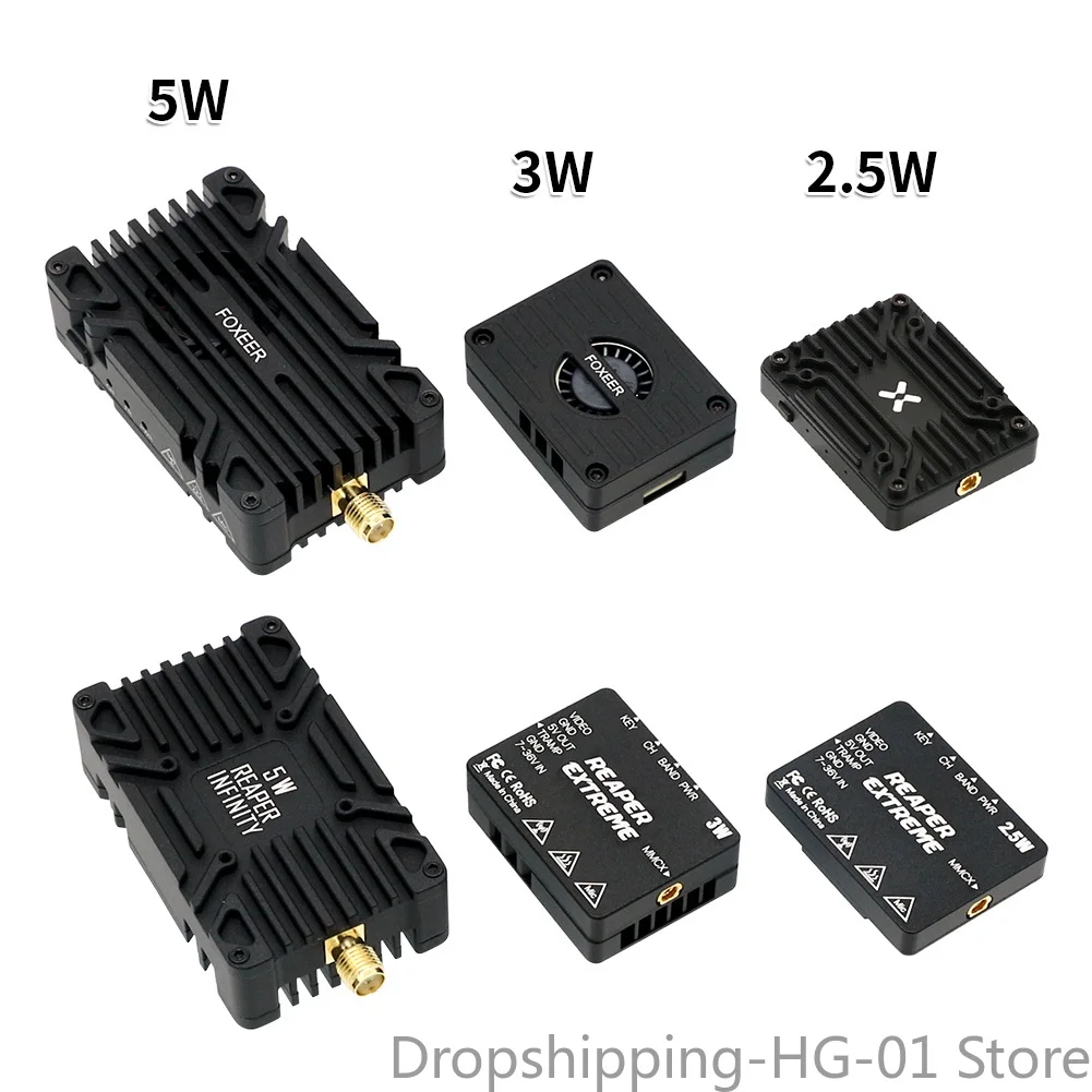 Foxeer Reaper Extreme V2 5.8G 2.5W 3W 72CH Pit FPV VTX Infinity 5W 10W 80CH VTX4.9G-6G Встроенный микрофонный
