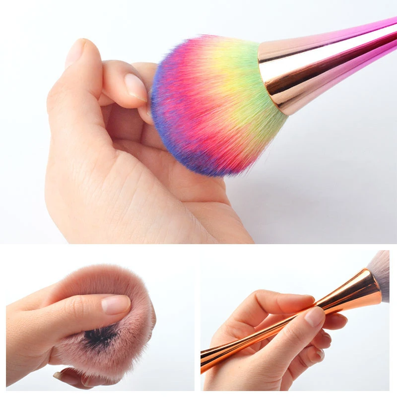

6 Styles Nail Art Dust Brush for Manicure Beauty Brush Blush Powder Brushes Fashion Gel Nail Accessories Nail Material Tools