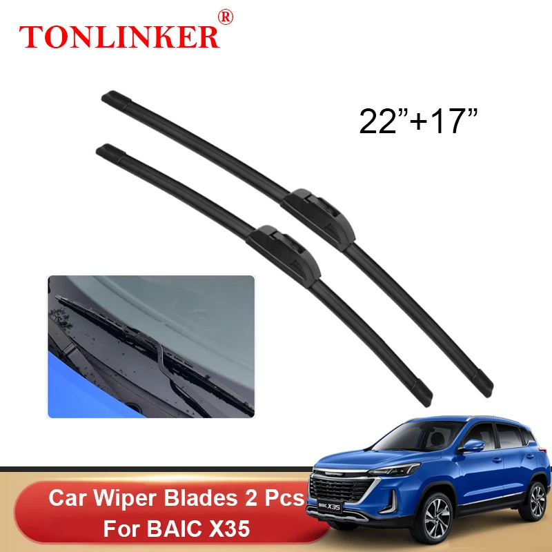 

TONLINKER Car Front Windscreen Wiper Blades For BAIC X35 FL 2017 2018 2019 2021 2022 1.5L MT LUXURY ELITE Car Accessories Wiper