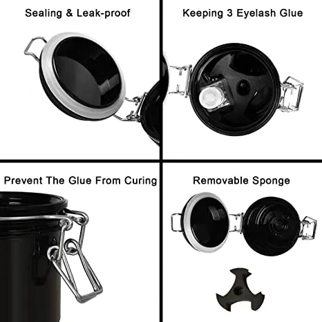 Контейнер для хранения клея ресниц контейнер подставка с активированным углем