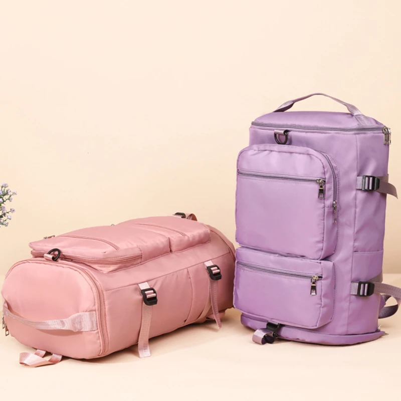

Women's Travel Bag Casual Weekend Travel Oxford Backpack Large Capacity Ladies Sports Yoga Luggage Bags
