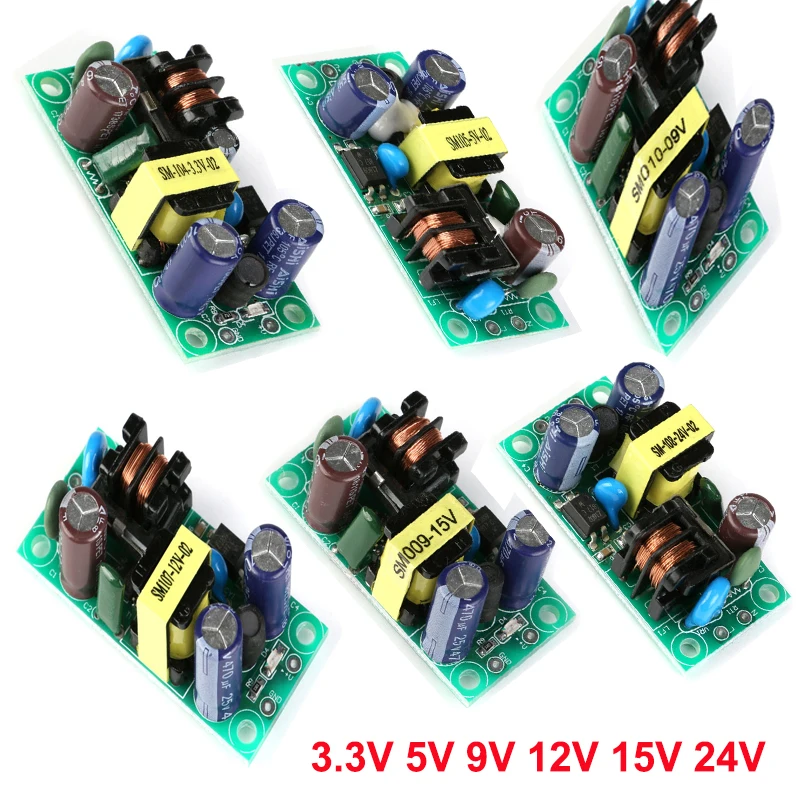 

AC-DC SM-PLG06A понижающий модуль переключения питания AC 110V 220v на DC 3,3 V 5V 9V 12V 15V 24V
