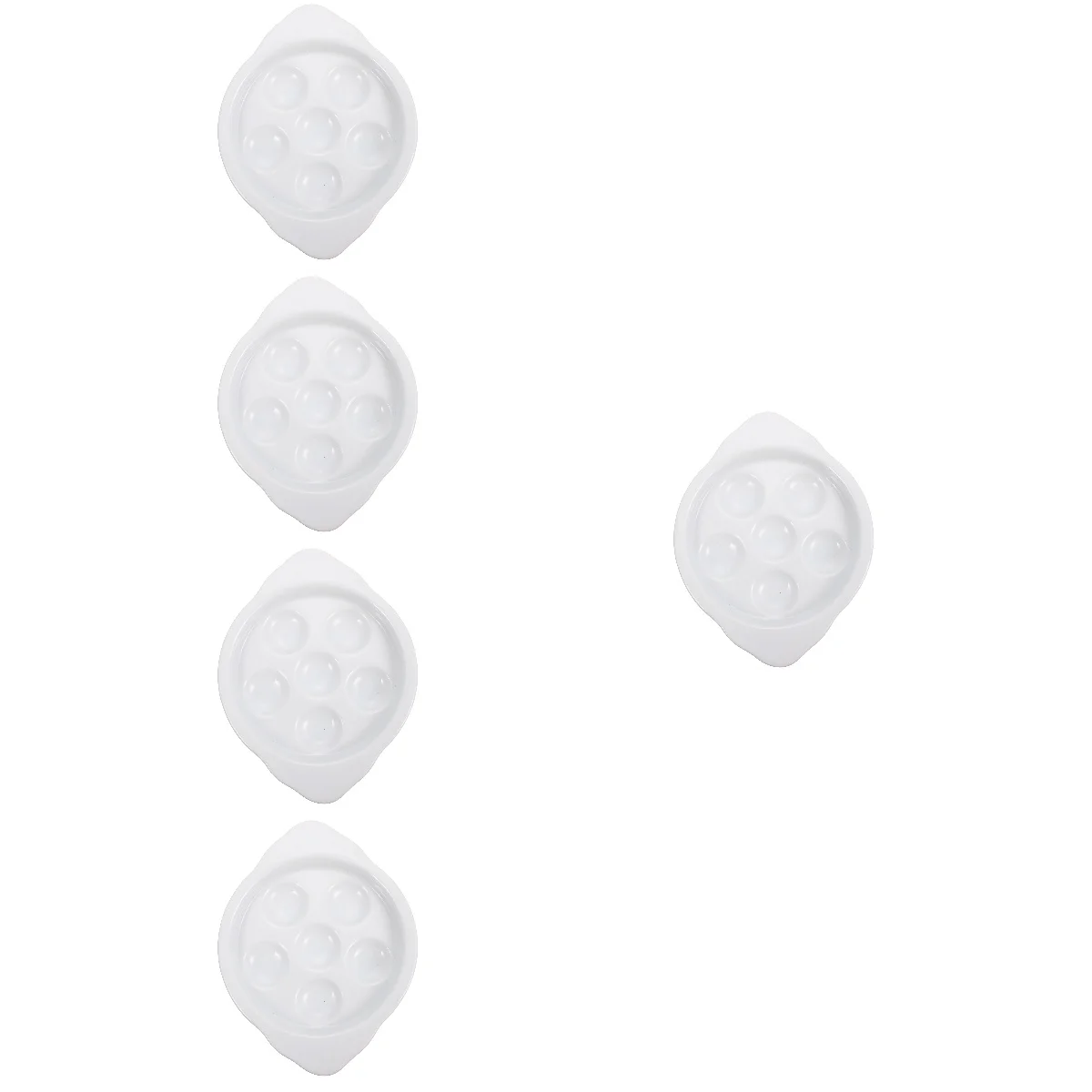 

5 Pc Fish Tank Stand Plate Restaurant Conch Holder Serving Snail Tray Kitchen Gadget White