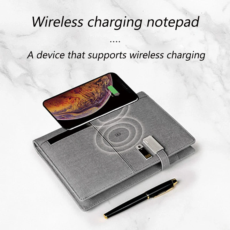 Wireless Charging Notebook With USB Flash Drive Personalized Multi-Functional Stationery Power Notepad Business Office High-Grad