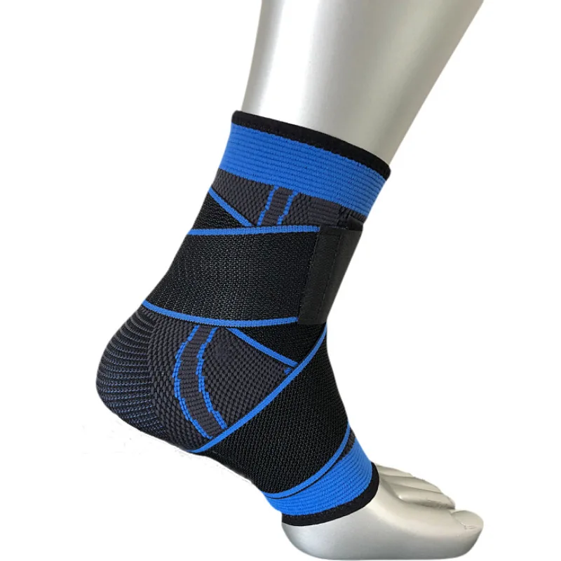 

1PC 3D Pressurized Ankle Support Wrist Support Sports Gym Badminton Ankle Brace Protector with Strap Belt Elastic