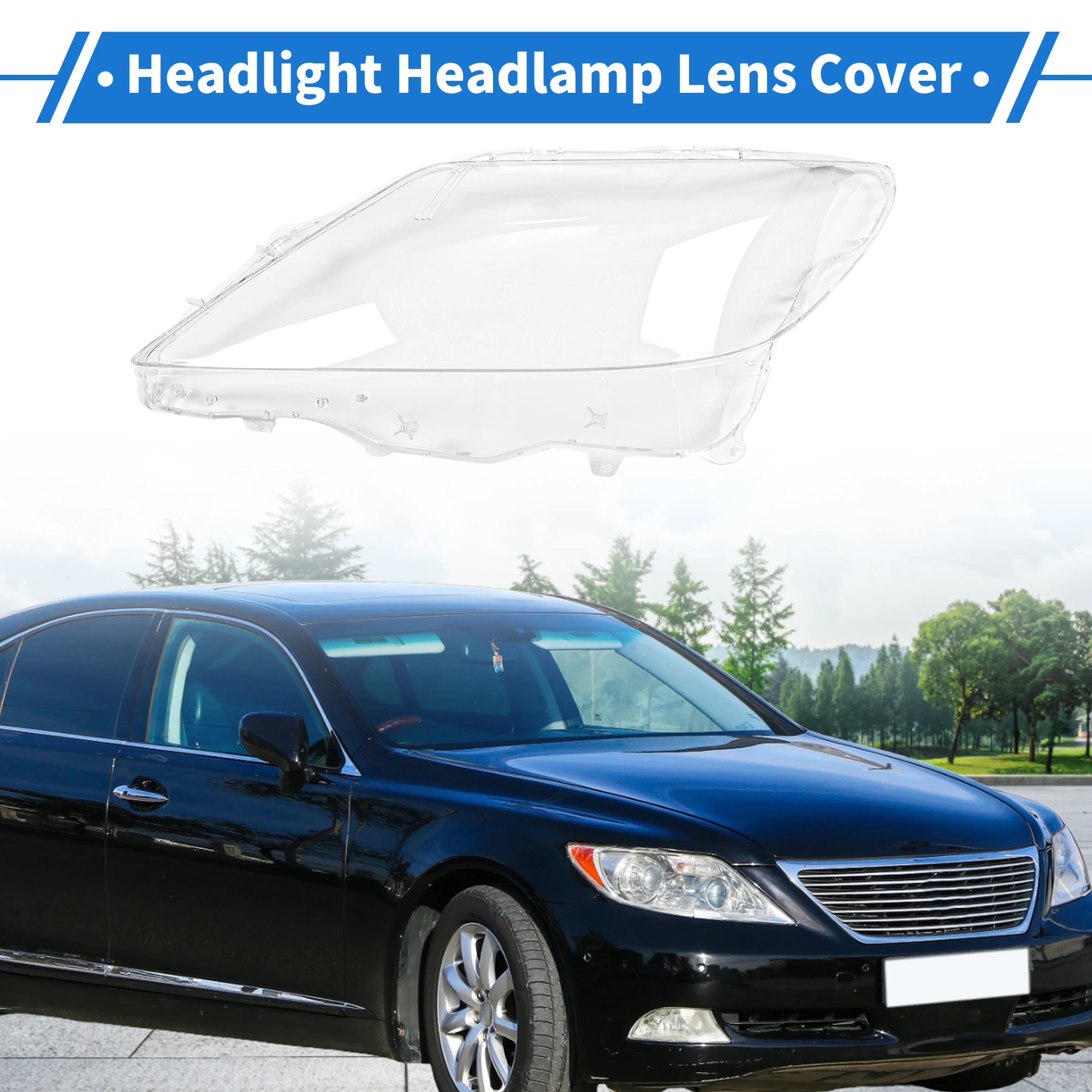Фото UXCELL, 1 шт., крышка объектива передней левой фары автомобиля для Lexus LS460/LS600 2010-2012, прозрачный корпус автомобильных фар №2