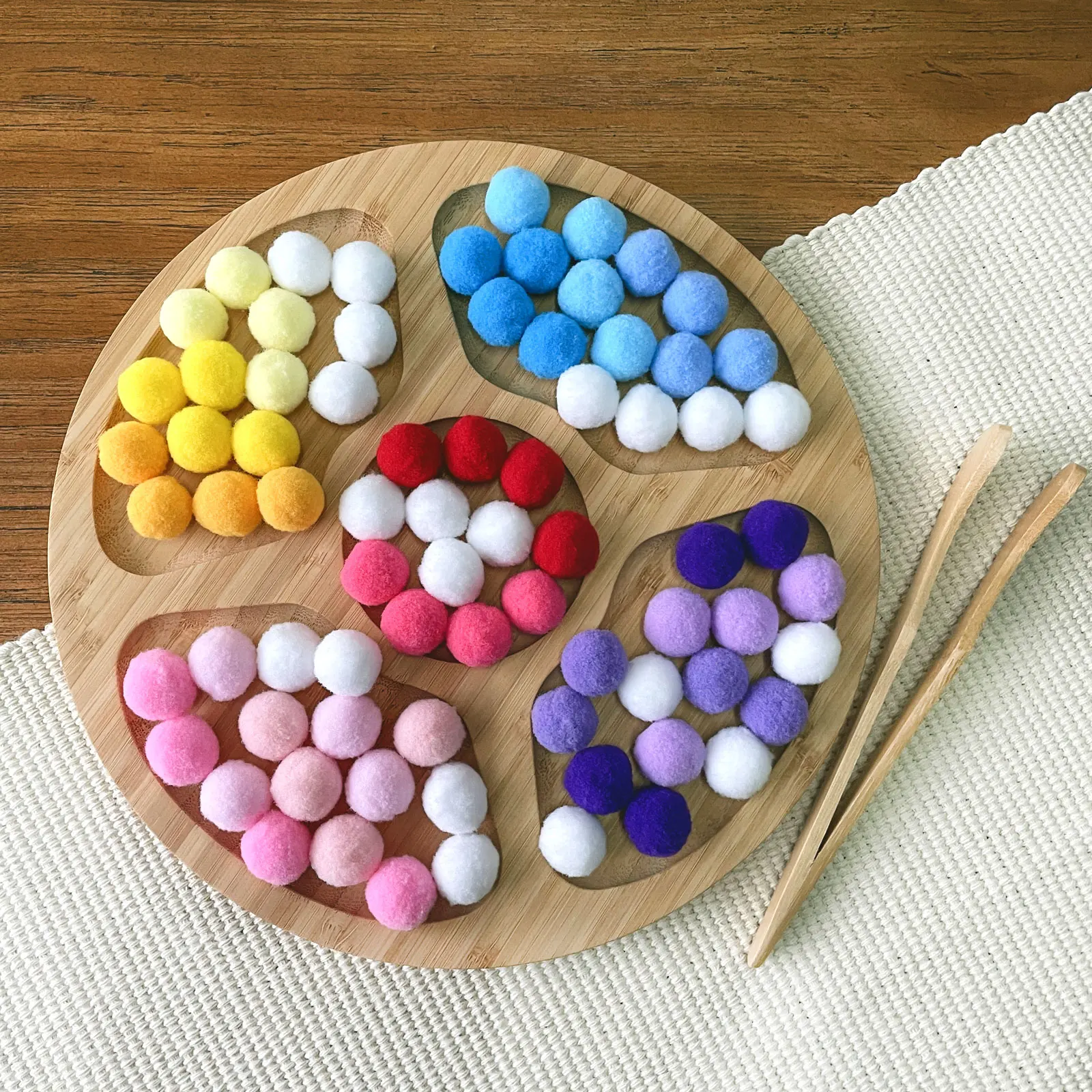 

Montessori Sensory Toys Color Balls Sorting Game Practical Life Material Fine Motor Skill Learning Educational Toys F2265H