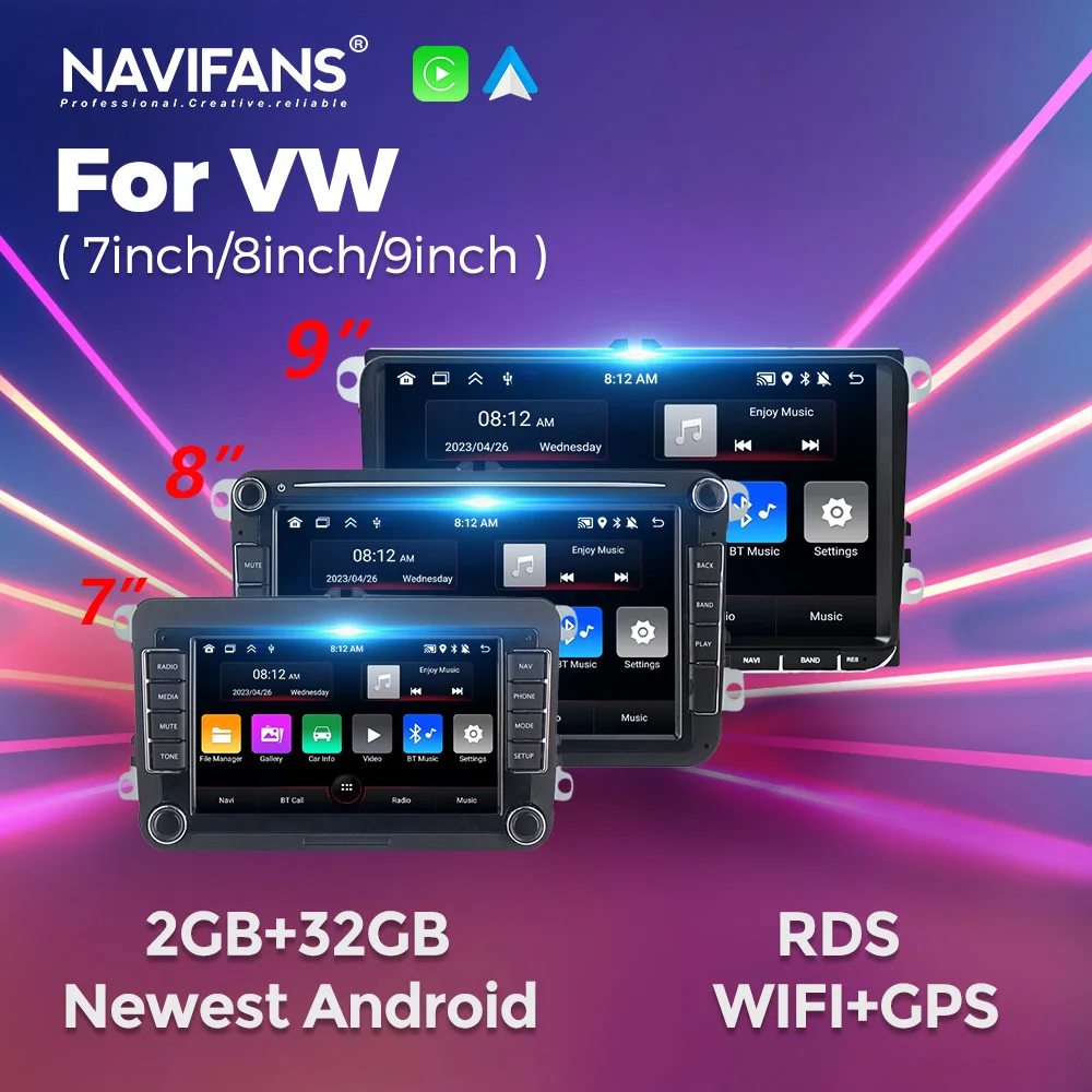 NAVIFANS Automagnetola для Android Carplay Volkwagen VW Passat B6 B7 CC Tiguan Touran Golf Polo с GPS-навигацией