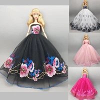 11 5 floral lace noble bride dress for barbie doll clothes outfits princess wedding party gown 16 dolls accessories toys 16