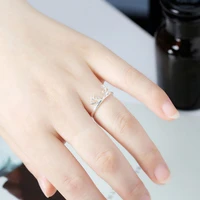 trendy woman jewelry 2022 personalized elk antler ring silver sika antler index finger tail ring for women aesthetic accessories