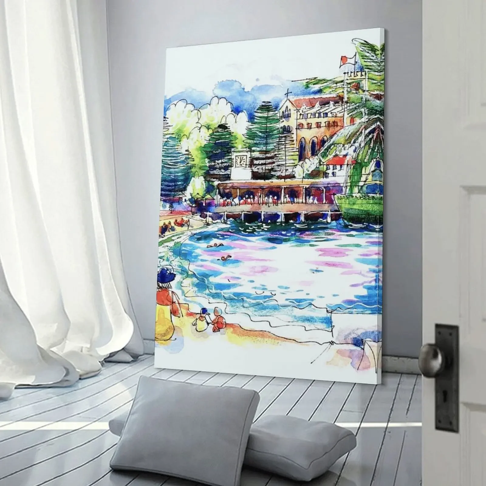 Manly Cove to the wharf Холст Картина плакат эстетический аниме постеры