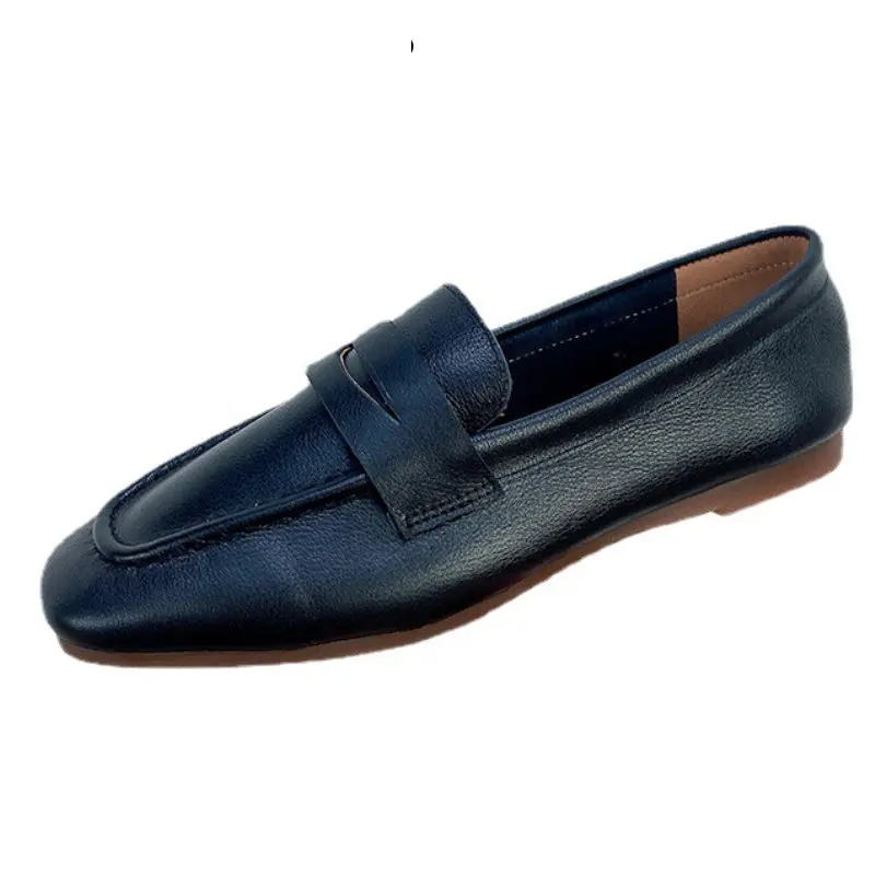 

Женские туфли на плоской подошве, из натуральной кожи, 2 см