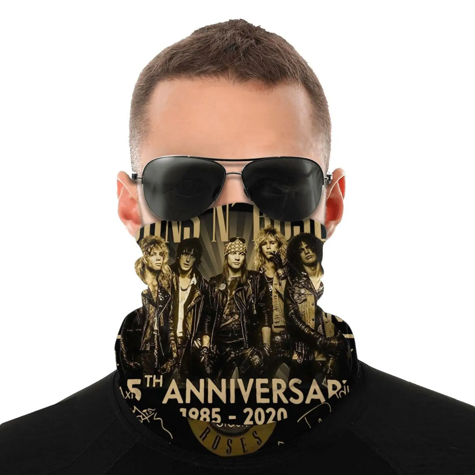 Guns N Roses 35Th Anniversary Members 1791 Men's Balaclava Camouflage Hunting mask Face Mask Fashion Hiking Scarf |