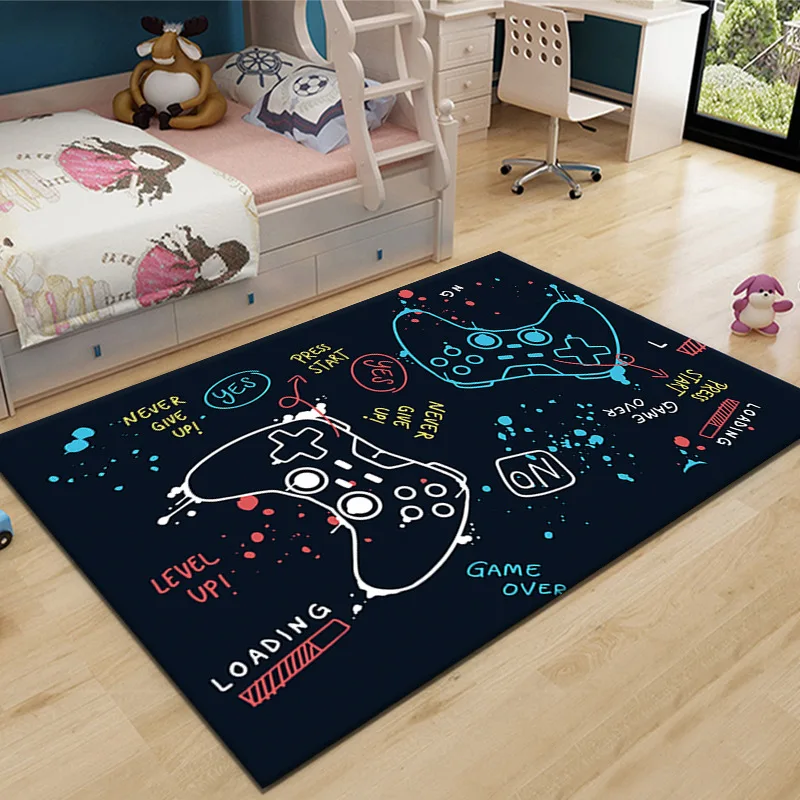 

Game Machine Handle Carpet Floor Mat Video Game Living Room Children's Room Full of Carpet Cartoon Carpet