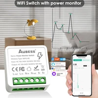 tuya mini wifi switch relay 2 way control light switch support power consumption monitor work with alexa google alice smart life