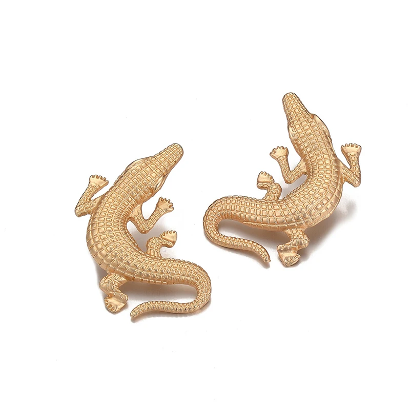 

Fashionable personality exaggerated crocodile earrings, classic trend punk animal earrings