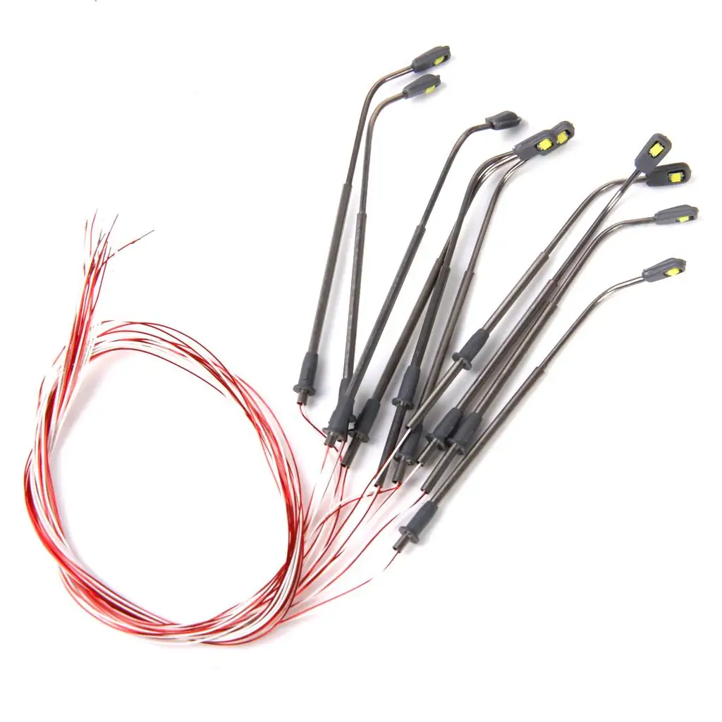 10 шт. уличные светодиодные фонари модель поезда макет одной головки масштаб 1:200 Z