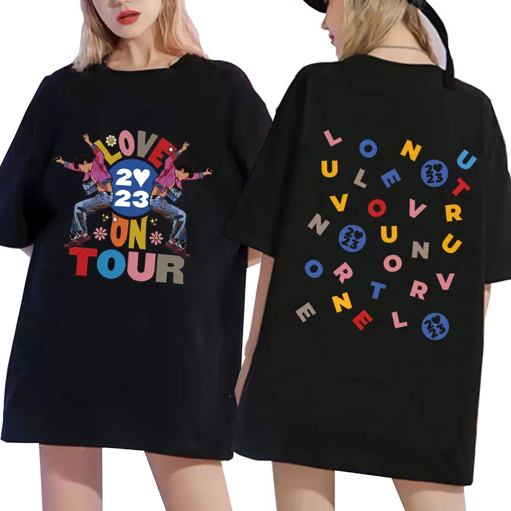 

Hot Sale Edition Love on Tour Concert 2023 T-shirt Men Women Fashion Oversized T Shirts Men's Pure Cotton Tees Unisex Loose Tops