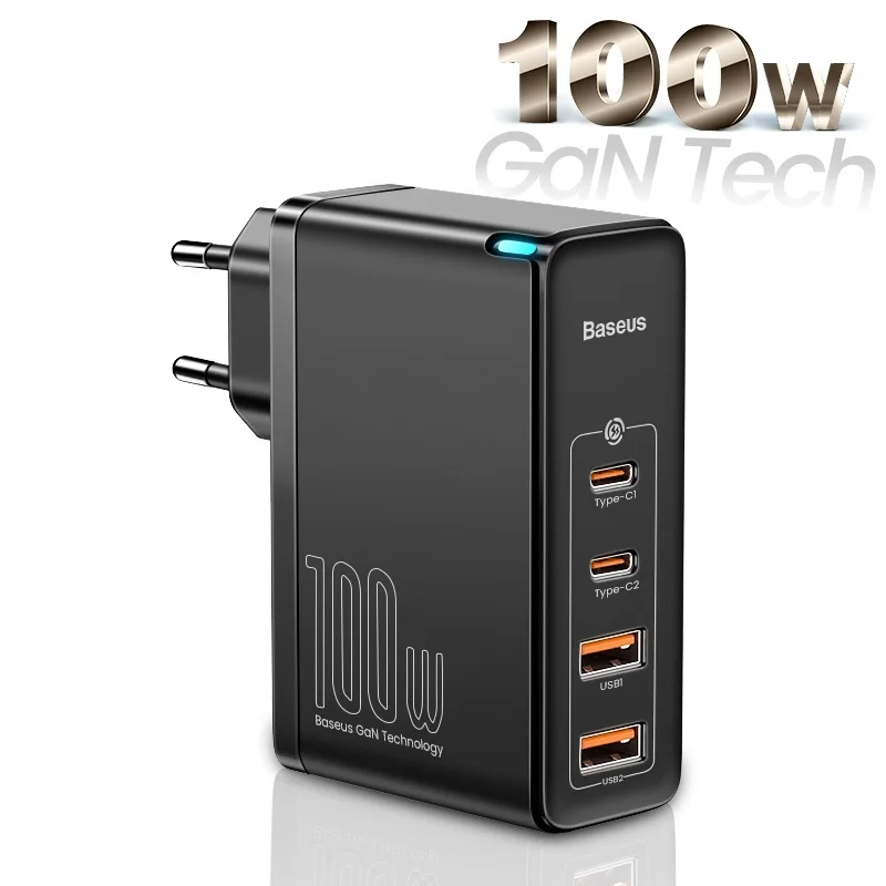 

100W GaN USB Type C Charger PD QC Quick Charge 4.0 3.0 USB-C Type-C Fast Charging Charger For iPhone 12 Pro Max Macbook