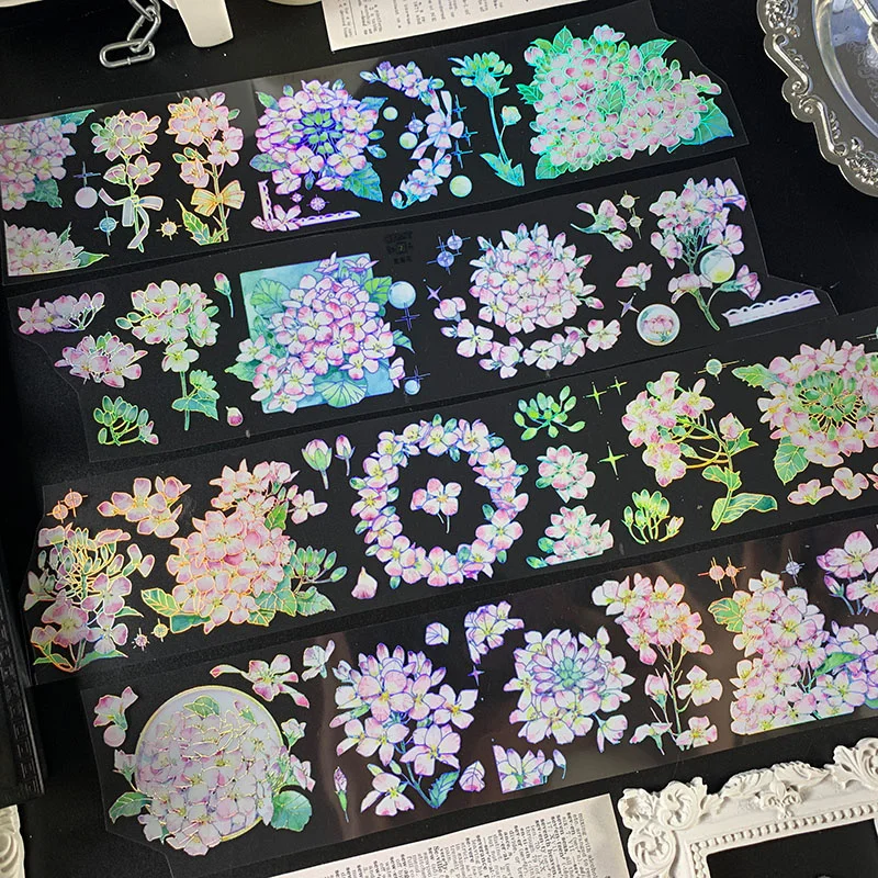 

OKMT ленты для домашних животных, цветок, Звездный лук для скрапбукинга, подарочной карты, материал «сделай сам», планировщик, декоративная клейкая наклейка для фона, Васи-лента