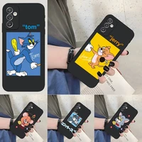 cat and mouse couple phone case for samsung s22ultra s22 s30 s21 s10 e plus ultra fe lite s9plus trendy funda shell cover