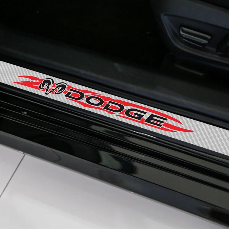 Наклейка порог машины водонепроницаемая Защитная для Dodge Logo Caliber RAM Journey фургон