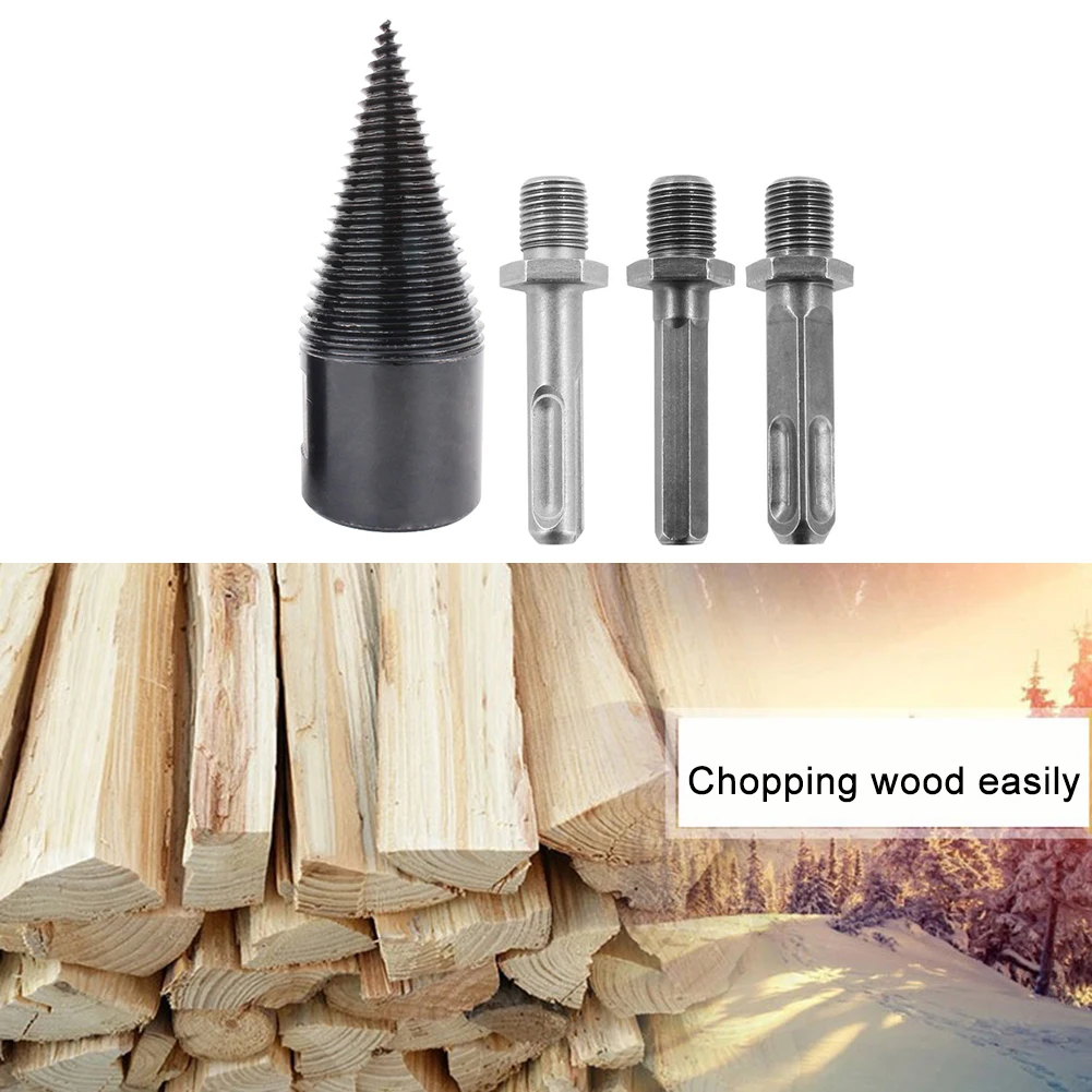 

32mm Wood Drill Bit Twist Firewood Splitting Drill Bit Wood Splitter Screw Cones Bit Square Round Hexagonal For Hammer Drill