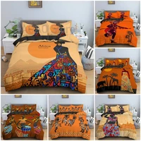 ancient egypt duvet cover soft luxury quilt cover traditional african human bedding set pillowcase twin double king home textile