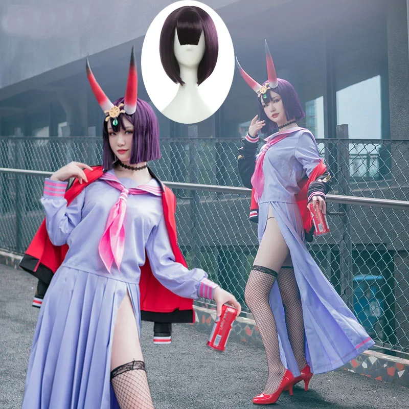 Fate/Grand Order Assassin Shuten-douji Cos Woman JK Сексуальная униформа моряка Косплей Костюм Хэллоуин