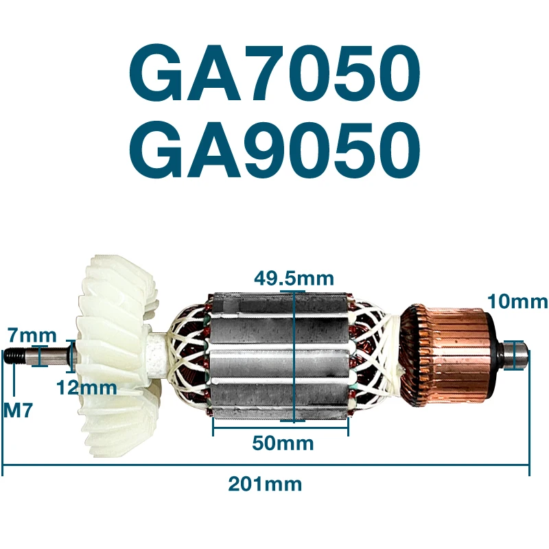 

AC220-240V Rotor for Makita GA7050 GA9050 Angle Grinder Rotor Armature Anchor Replacement Accessories