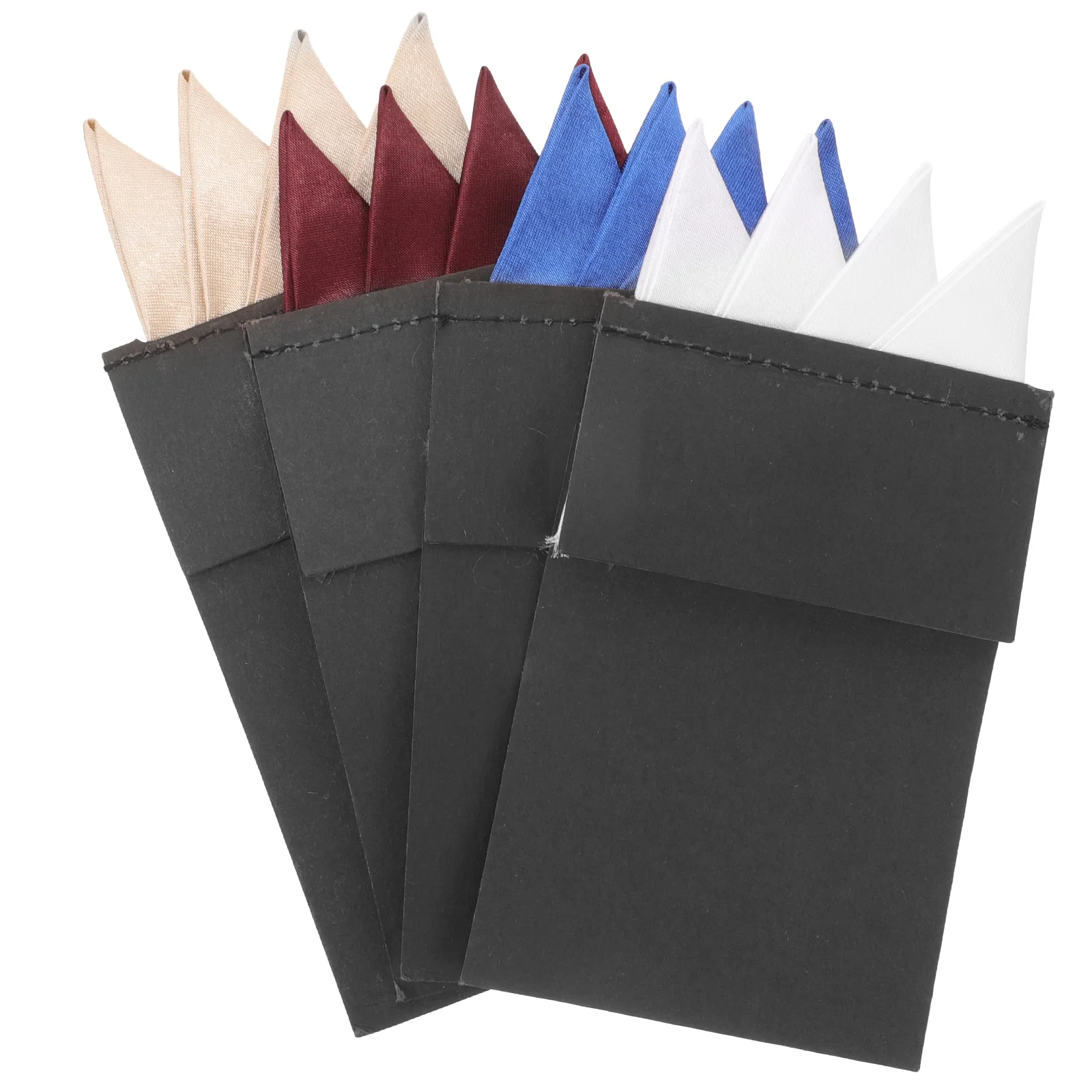

4pcs Men Pocket Handkerchiefs Square Handkerchief Suit Handkerchief Decorative Handkerchiefs