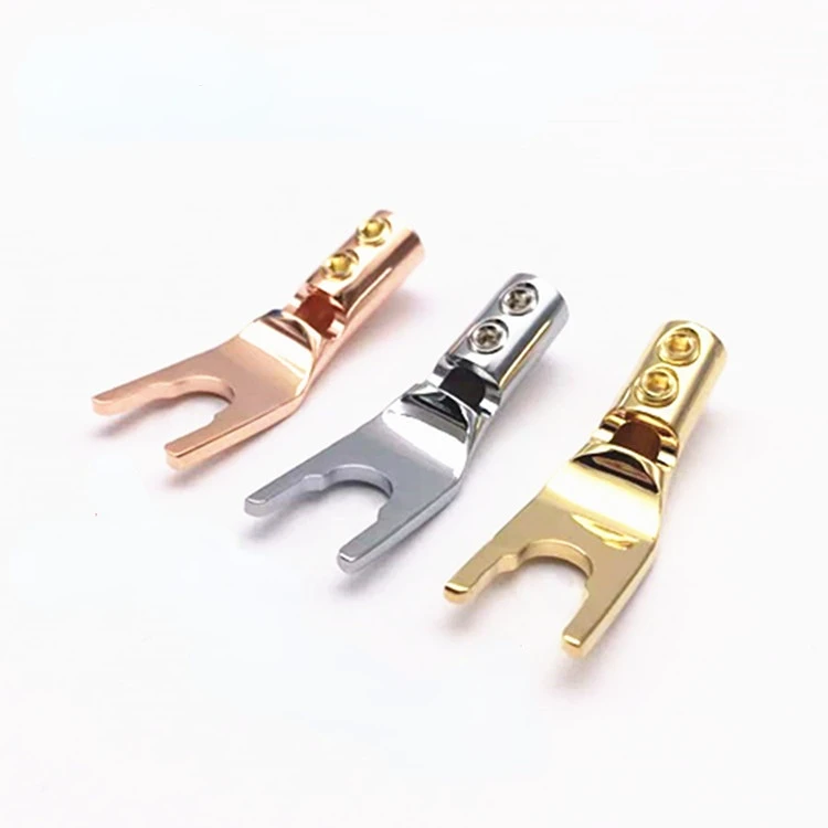 

4 шт., медные штекеры для колонок и вилок