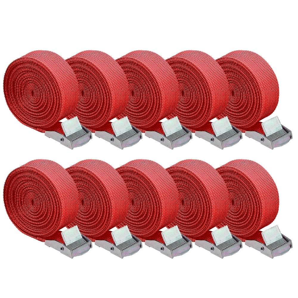 

10 шт., лента с храповым механизмом и пряжкой для авто мотоцикла, 2,5 м