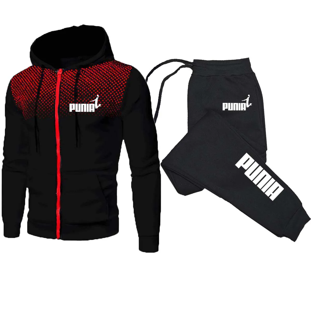 

2023 New Winter Men's Clothing Men Sets Printing Hoodie Set Fleece Zipper Sweatshirt Casual Sport Sweatpants Mens Tracksuits