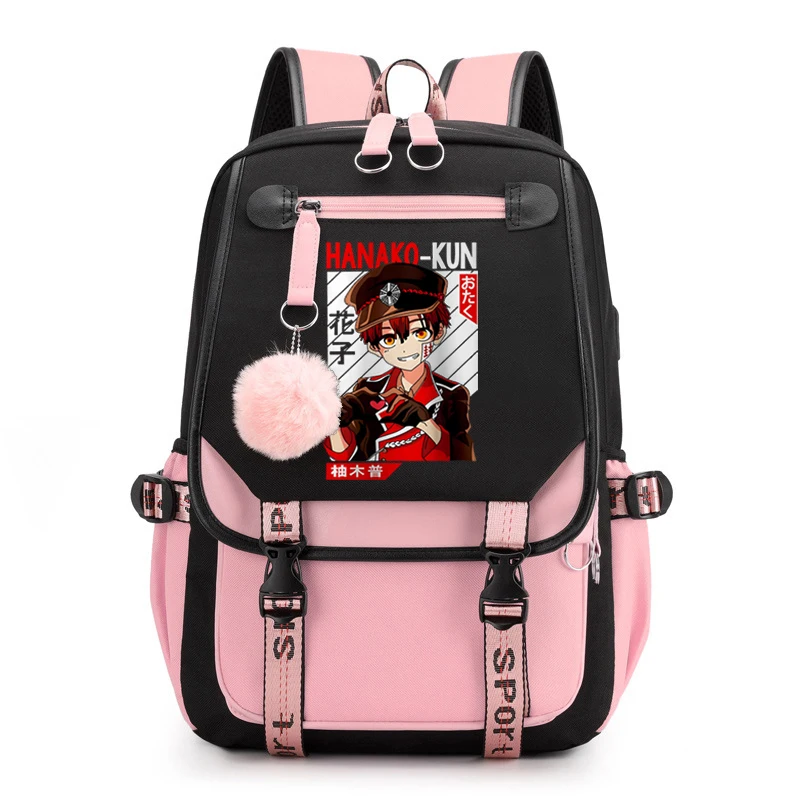 

Anime Toilet-Bound Hanako-kun School Bags for Girls Cartoon Cosplay Travel Rucksack Women Outdoor Zipper Backpack Manga Book Bag