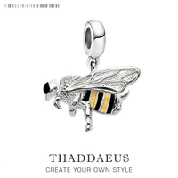 real 925 sterling silver fashion jewelry lovely honey bee pendant charm for women drop shipping wholesale