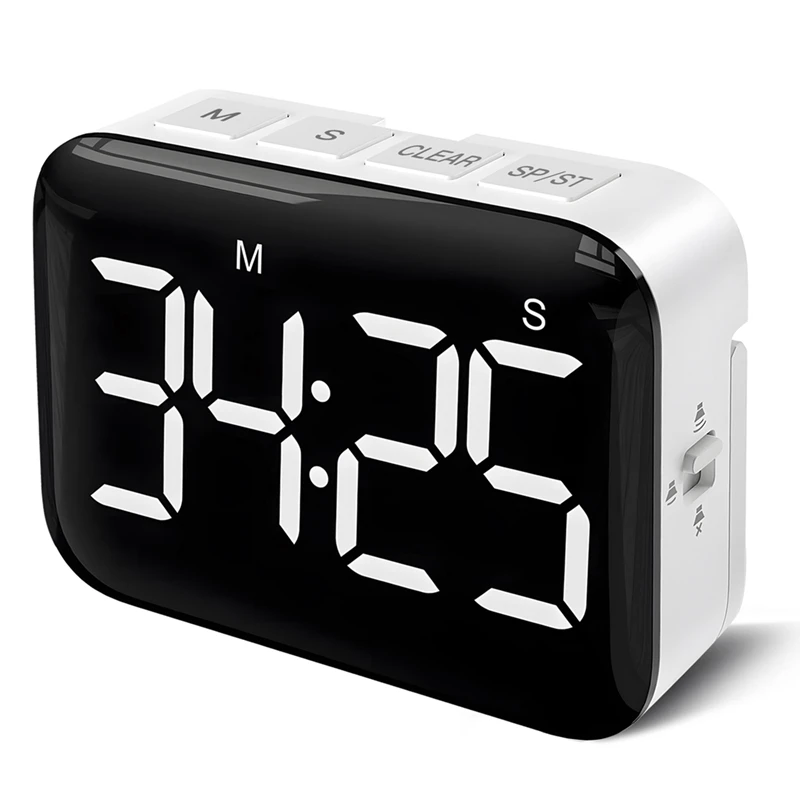 

Цифровой кухонный таймер-магнитный Таймер обратного отсчета, таймер обратного отсчета с большим светодиодным дисплеем, громкий объем для п...