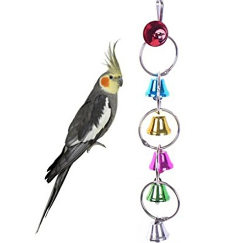 

1Pc Colorful Parrot Toy Bell String Bird Toy Parrot Scratching Toy Bird Home Decoration