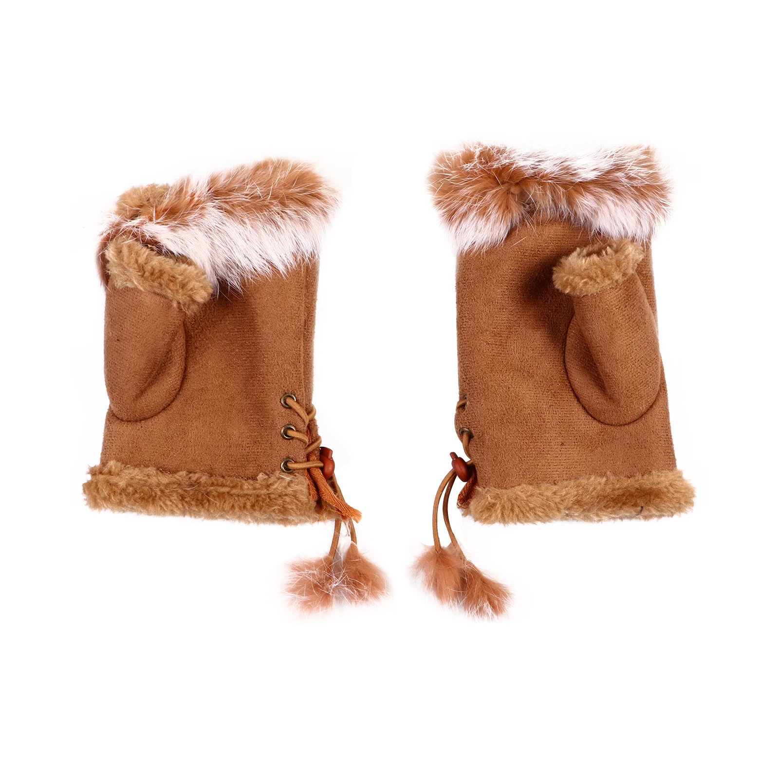 

Winter Gloves Adults Womens Students Fleece Cold Protection Mitts Miss Mittens