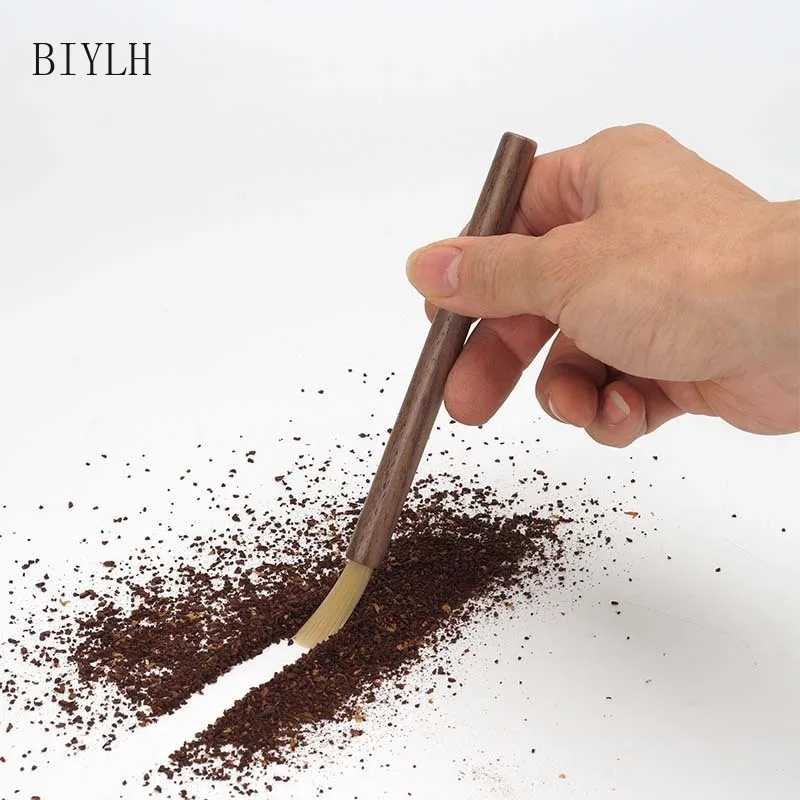 Щетка для очистки кофейного порошка BIYLH щетка зерен из массива дерева детали