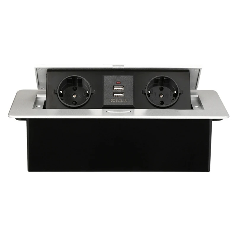 Настольная розетка с европейской вилкой Рабочая панель USB-зарядкой медленная