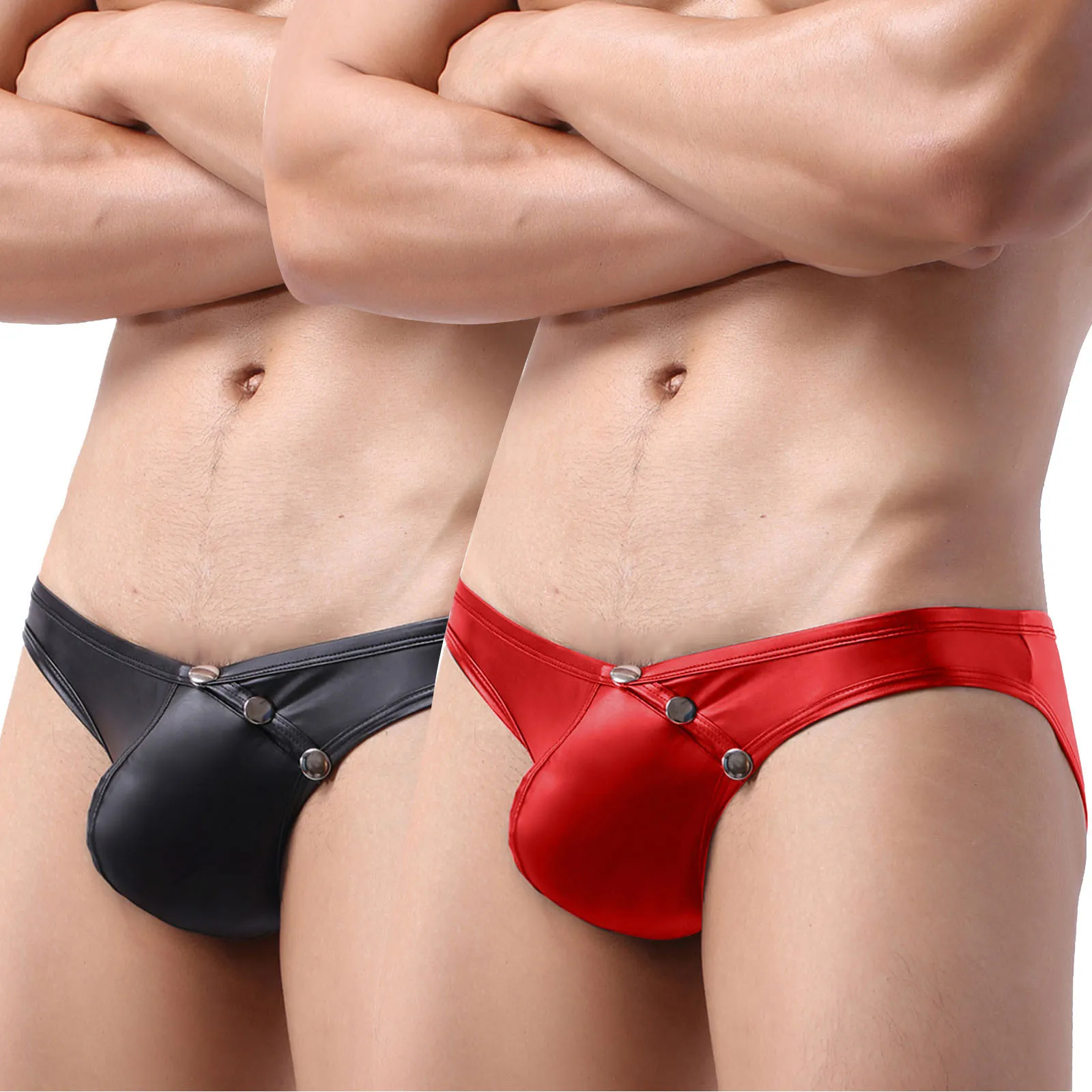 

Men's Faux Leather Thongs Sexy G String T Back Male Underwear Wetlook Erotic Fetish Panties Bulge Pouch Jockstrap Briefs Gay