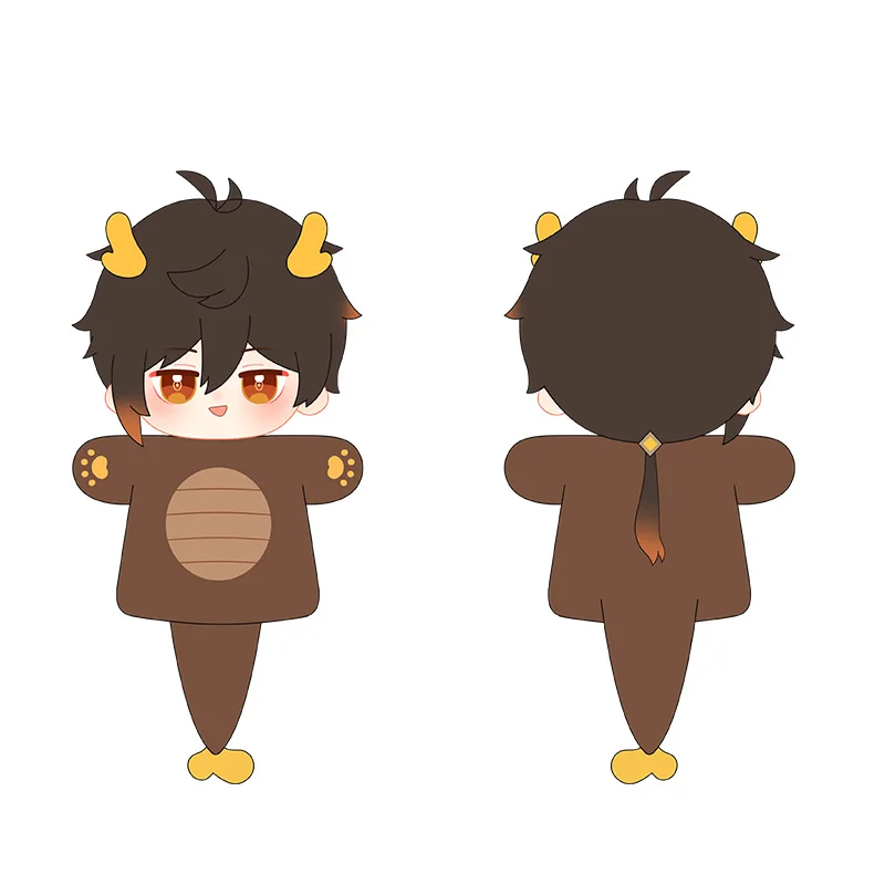 Аниме Genshin Impact Zhongli Дракон милый 30 см подвижная ролевая история ручная марионетка