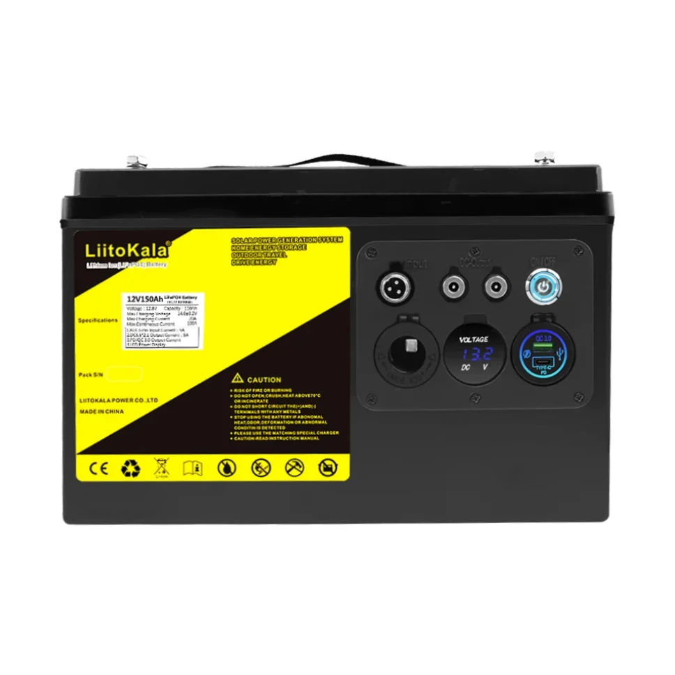 Аккумулятор LiitoKala 12 8 В Ач с ЖК-дисплеем